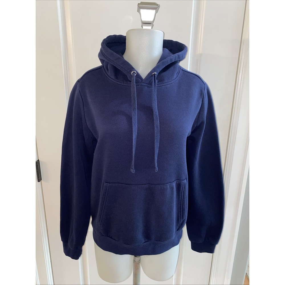 Alo Yoga Navy Blue Pullover Hoodie Women's Small Logo Sweatshirt Athleisure